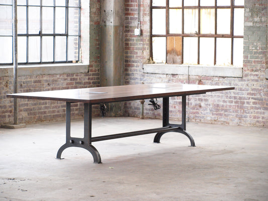 10 foot Maple Industrial Walnut conference table