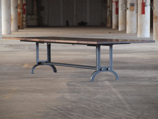 14 foot Industrial Walnut conference table