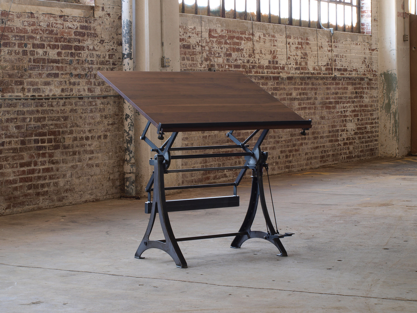 Walnut Drafting table Lift and Tilt